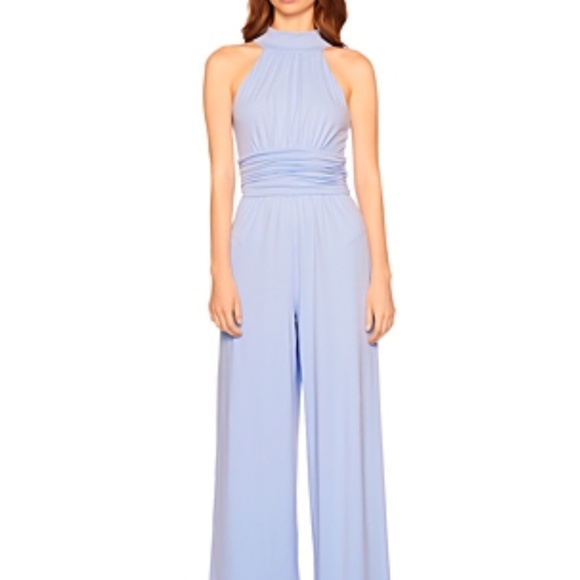 SUSANA MONACO Ruched Mock Neck Jumpsuit